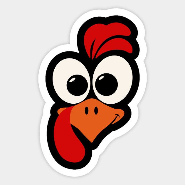 Turkey Face Sticker by Things2followuhome